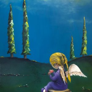 Angelita con su manzana